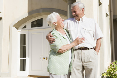 Old couple living healthy life with Medicare insurance